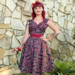 Pin Up Girl Clothing Heidi Dress in Bandana Print